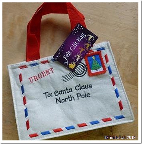 Poundland felt gift bag envelope bag