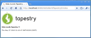 Aplicación HelloWorldTapestry funcionando
