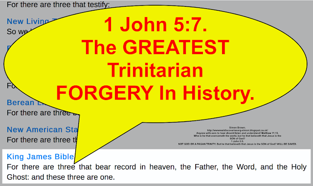 1 John 5:7 the GREATEST FORGERY in Christianity.