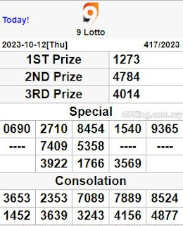 9 Lotto 4D live result