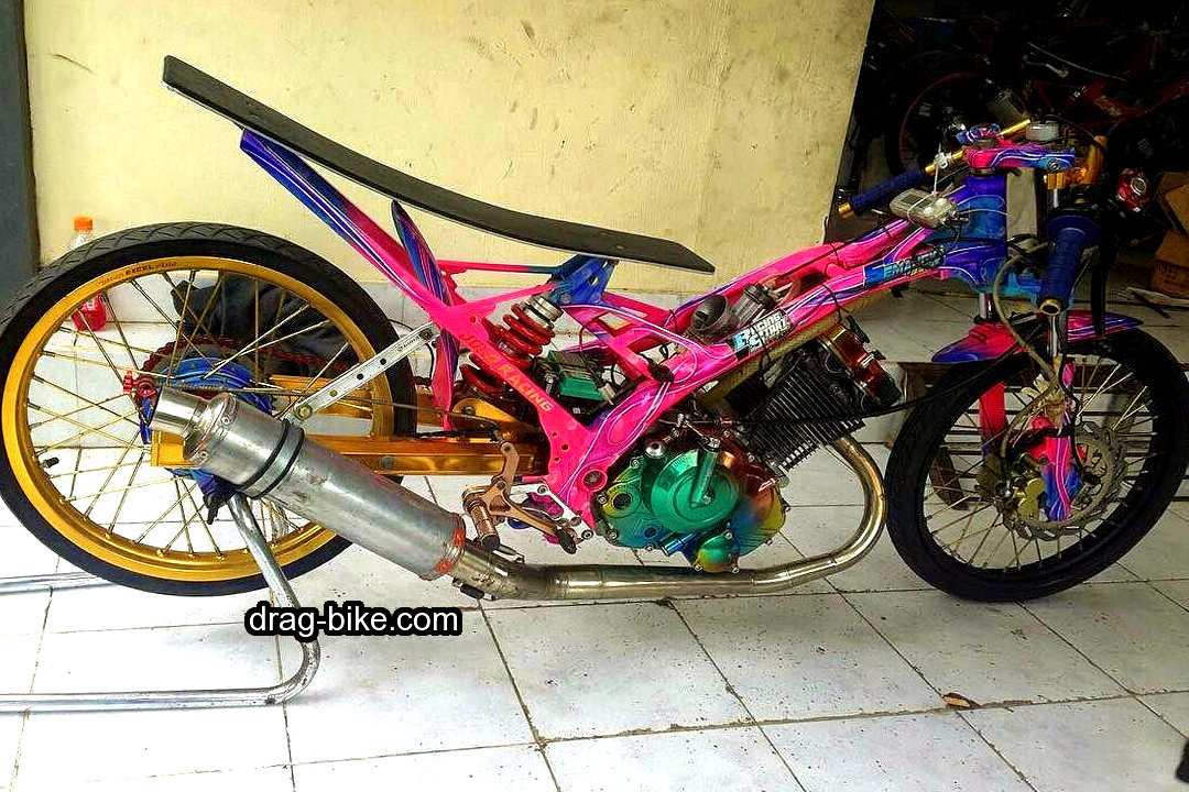 55 Foto Gambar Modifikasi Motor SATRIA FU Drag Race Style 