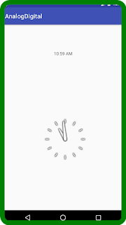 Jam Analog Android dan contoh jam Digital