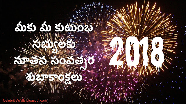 2018 Wish You Happy New Year Wallpapers in Telugu
