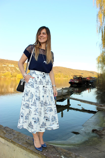 la vie en Maje, jupe Maje, look du jour, OOTD, les petites bulles de ma vie