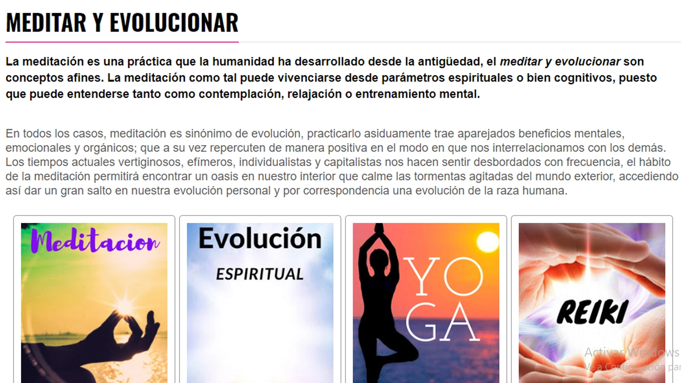 Meditar y Evolucionar