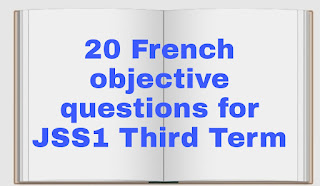 20 French objective questions for JSS1 Third Term