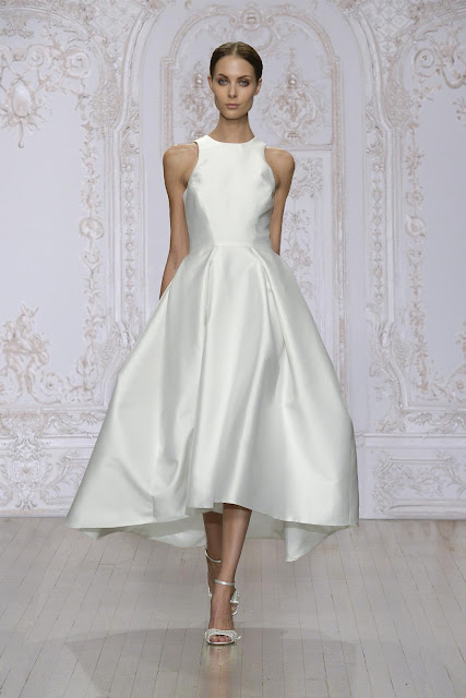 Silk-White-Sleeveless-Tea-Length-Wedding-Dress-by-Mikado