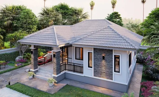 contoh rumah minimalis atap limas 2021