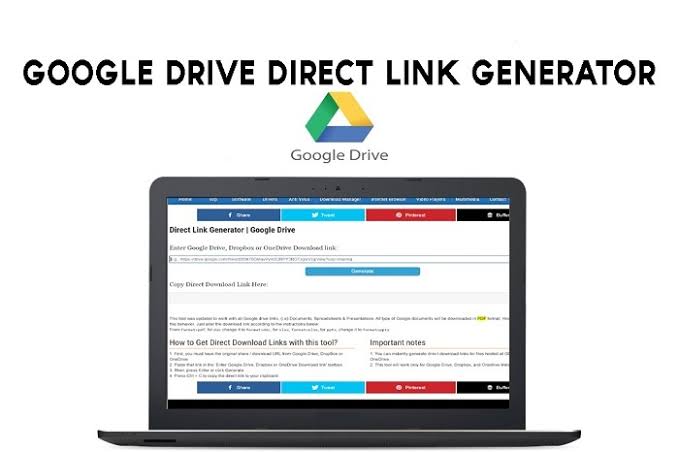 Google Drive Direct Link Generator -  Get google drive direct link