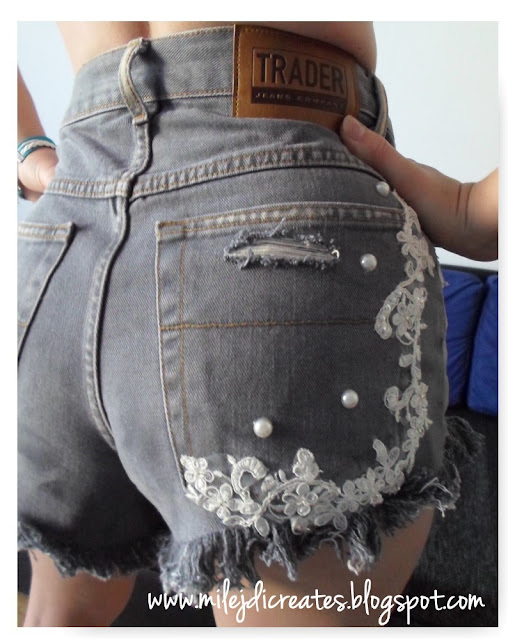 Poszarpane szorty jeansowe z dziurami, trend lata 2016, spodenki DIY // Waisted, ripped denim short DIY Jak zrobić dżinsowe spodenki z dziurami