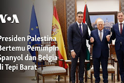 Mahmoud Abbas Bertemu Pedro Sánchez dan Alexander De Croo di Ramallah 