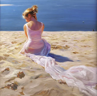 DUNE DU PILAT, 2022 painting Vladimir Volegov