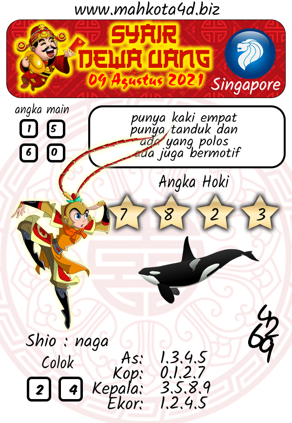 Syair Prediksi Togel Singapore - SGP Senin, 09 - Agustus - 2021