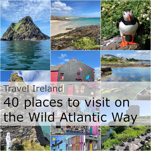 Travel Ireland. 40 places to visit on the Wild Atlantic Way