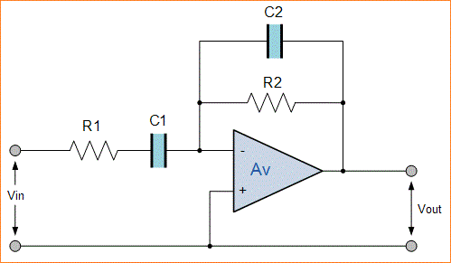 Band Pass Filter (BPF) - Filter Aktif