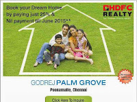HDFC Realty: Book Your Dream Home by paying 25% Now & Nil payment till June 2015 in Chennai..  