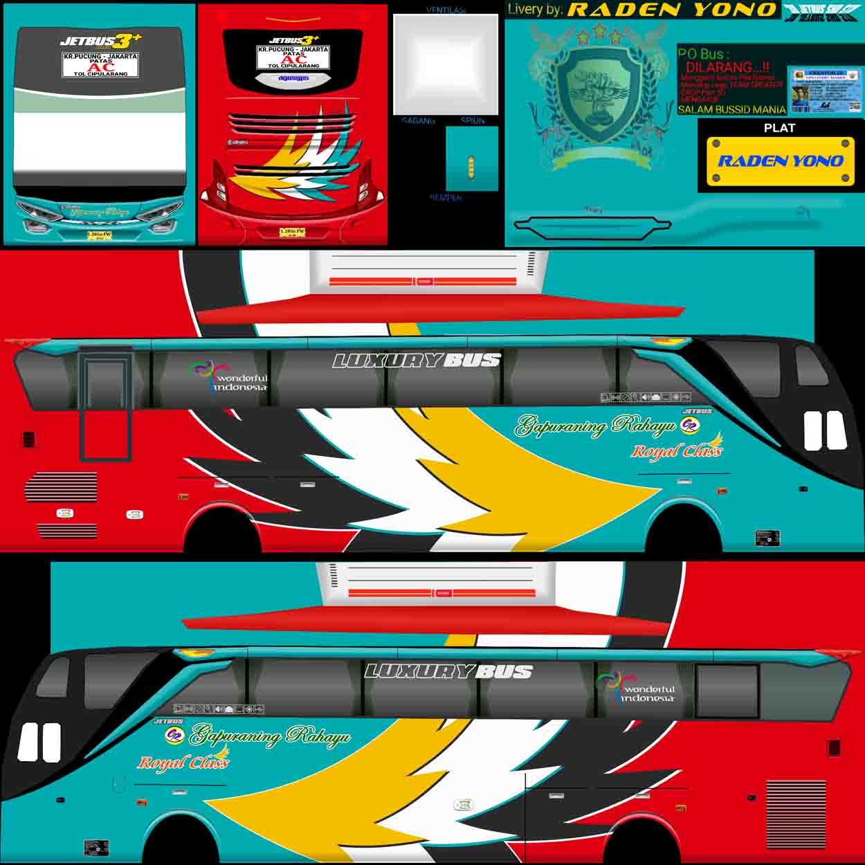 livery bus gapuraning rahayu shd