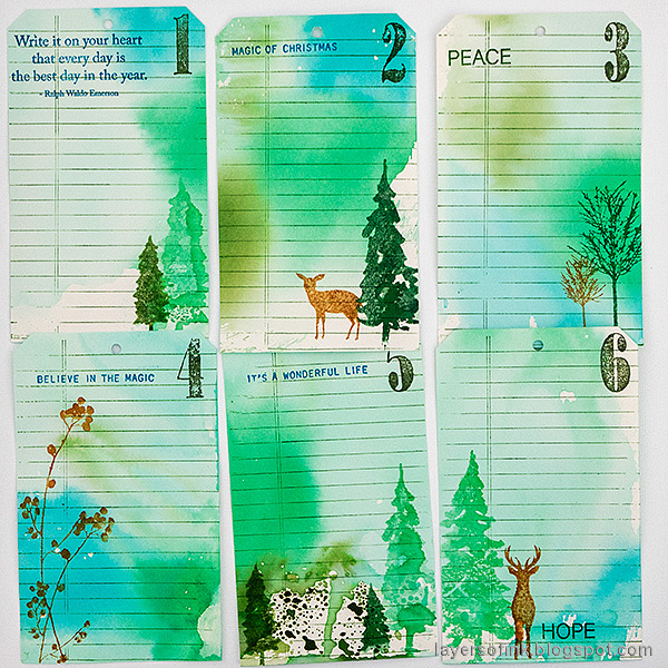 Layers of ink - December Countdown Calendar Tutorial by Anna-Karin Evaldsson.