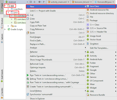 Cara Membuat Aplikasi Volume Bola dan Konversi Bilangan Menggunakan Intent pada Android Studio