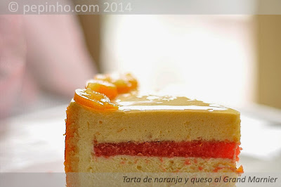 Tarta de naranja y queso al Grand Marnier