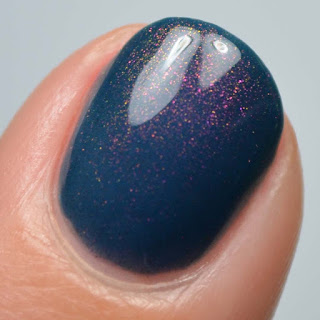 navy nail polish with color shifting shimmer