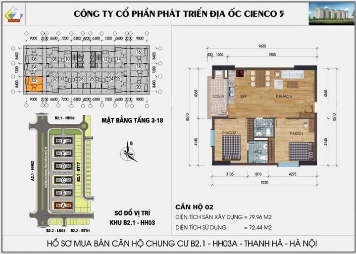 căn số 2 chung cư thanh hà b2.1 hh03