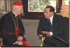 Foto Mauro Scrobogna /  LaPresse18-02-2011 RomaPoliticaRicorrenza della firma dei Patti LateranensiNella foto: Angelo Bagnasco, Silvio BerlusconiFoto Mauro Scrobogna /  LaPresse18-02-2011 RomePolitica Commemoration of the Patti LateranensiIn the picture: Angelo Bagnasco, Silvio Berlusconi