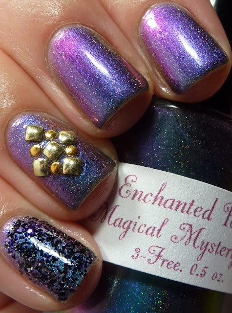 Magical Mystery Tour, Enchanted Polish, CrowsToes Triple Black Diamond, studs