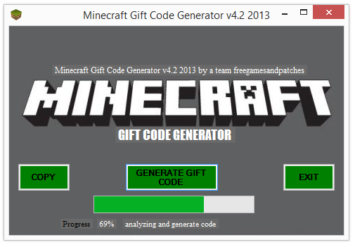 free minecraft gift code generator cracked download