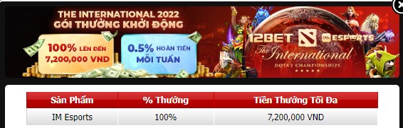 Tiền thưởng Esports 12BET lên tới 7.2 TRIỆU chỉ trong tháng 10 Tien%20thuong