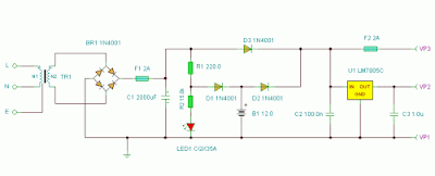 Simple UPS Power Supply Circuit Diagram