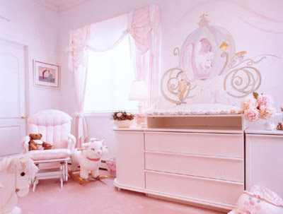 dormitorio para bebé rosa