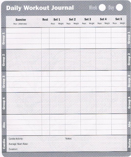 Workout Database: Free Printable Workout Log