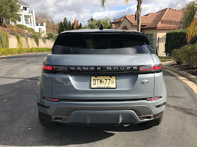 Rear view of 2020 Range Rover Evoque