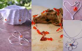 Wire work: sterling silver, swarovski: Flower Power, William's Fire, A son's heart :: All Pretty Things