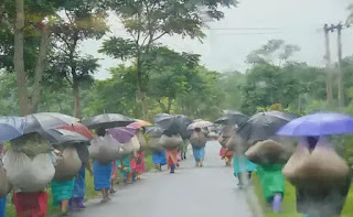 women with umbrella