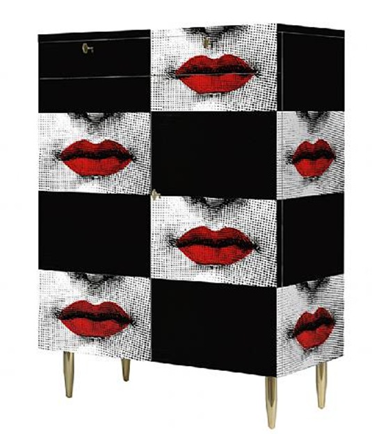 Kiss cabinet by Barnaba Fornasetti