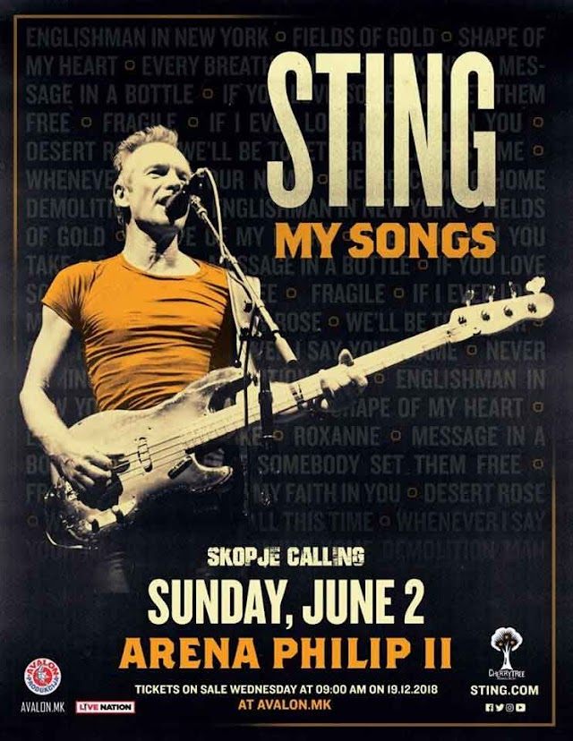 Sting macht bei Welttournee halt in Skopje