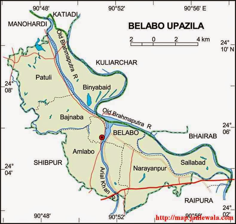 belabo upazila map of bangladesh