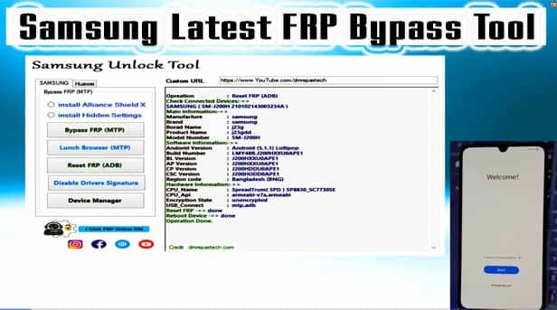 Samsung Latest FRP Bypass Tool