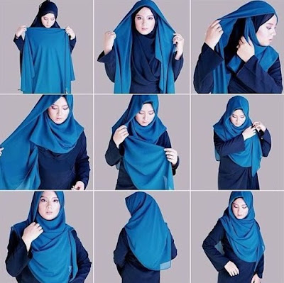 model jilbab segiempat