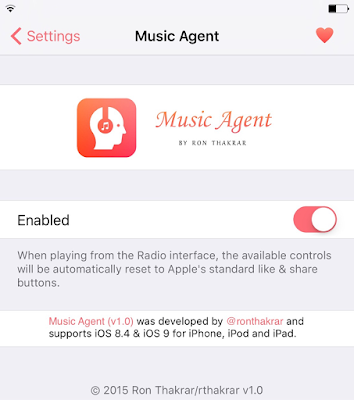 Tweak Music Agent thêm tính năng shuffle và repeat vào trình điều khiển chơi nhạc trên Control Center và màn hình khóa