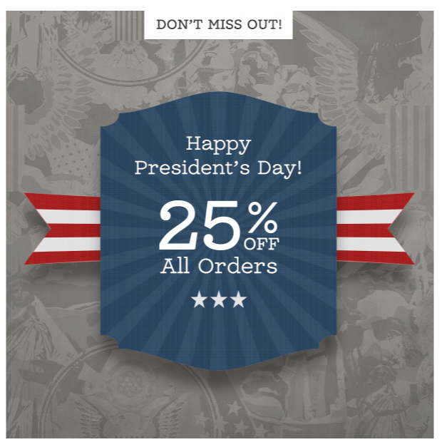 Presidents Day Sale