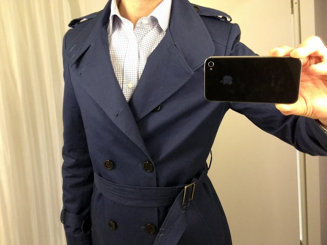 Indochino Adventurer Blue Trenchcoat