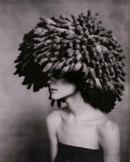 photograph of a dior headdress by paolo roversi for vogue italia