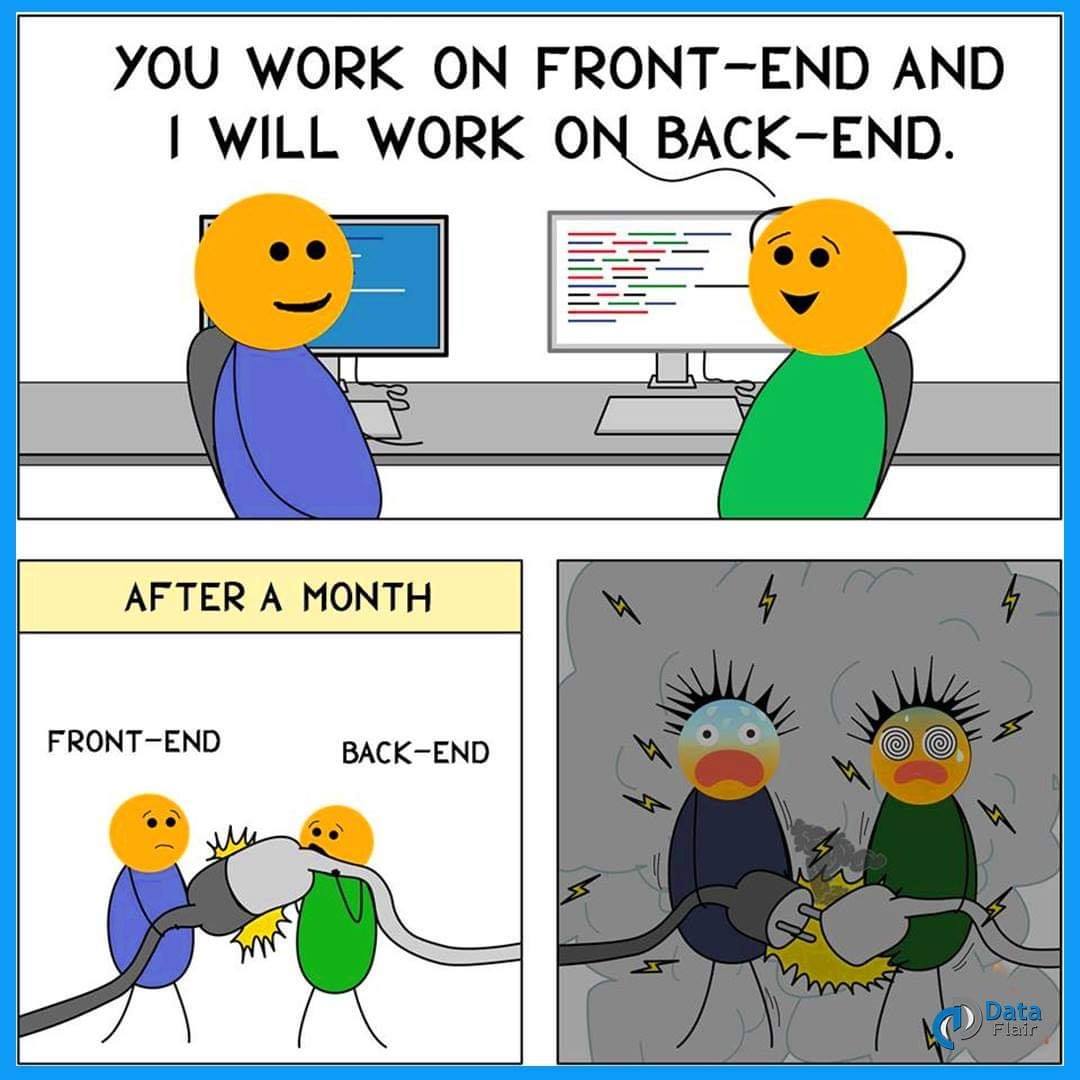 front-end and back-end memes