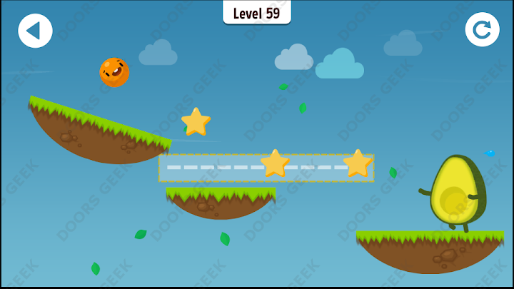 Where's My Avocado? Level 59 Solution, Cheats, Walkthrough, 3 Stars for Android, iPhone, iPad and iPod