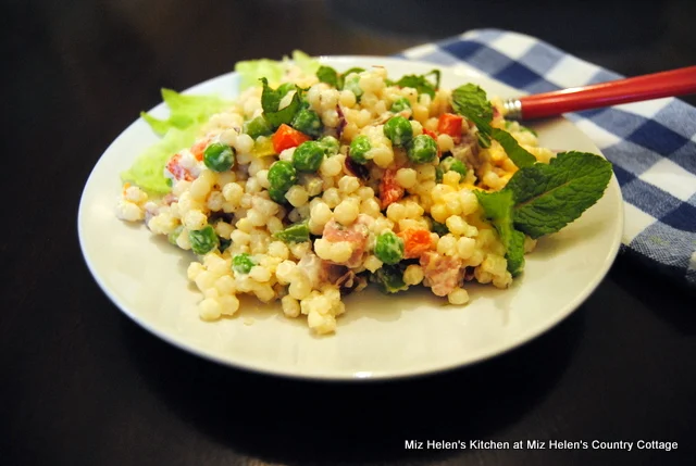 Green Pea and Ham Couscous Salad at Miz Helen's Country Cottage