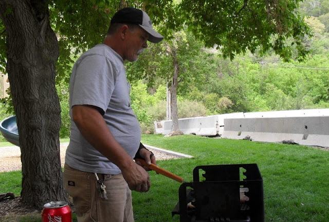 Hubby Barbecuing at the Park