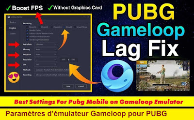 Paramètres d’émulateur Gameloop pour PUBG Mobile – Lag Fixed